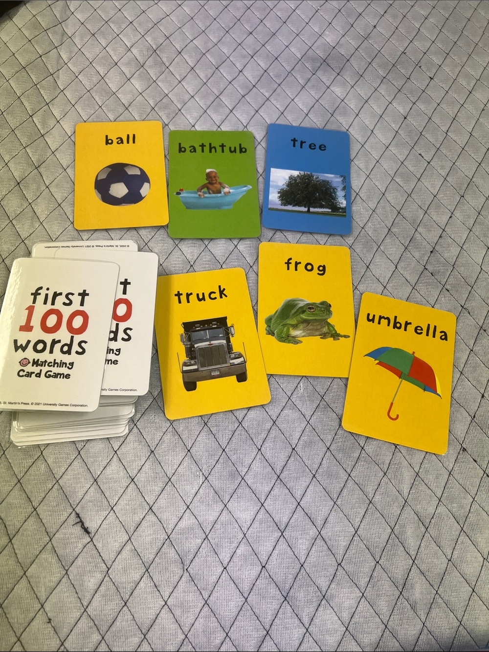 First 100 Words Matching Card Game - Yellow/Green/Blue 48 Flash Cards